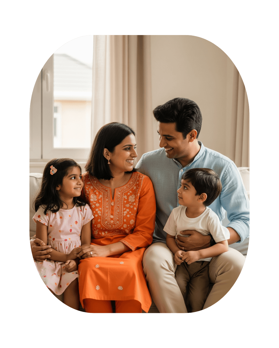 Parenting illustration showing various aspects of modern parenting